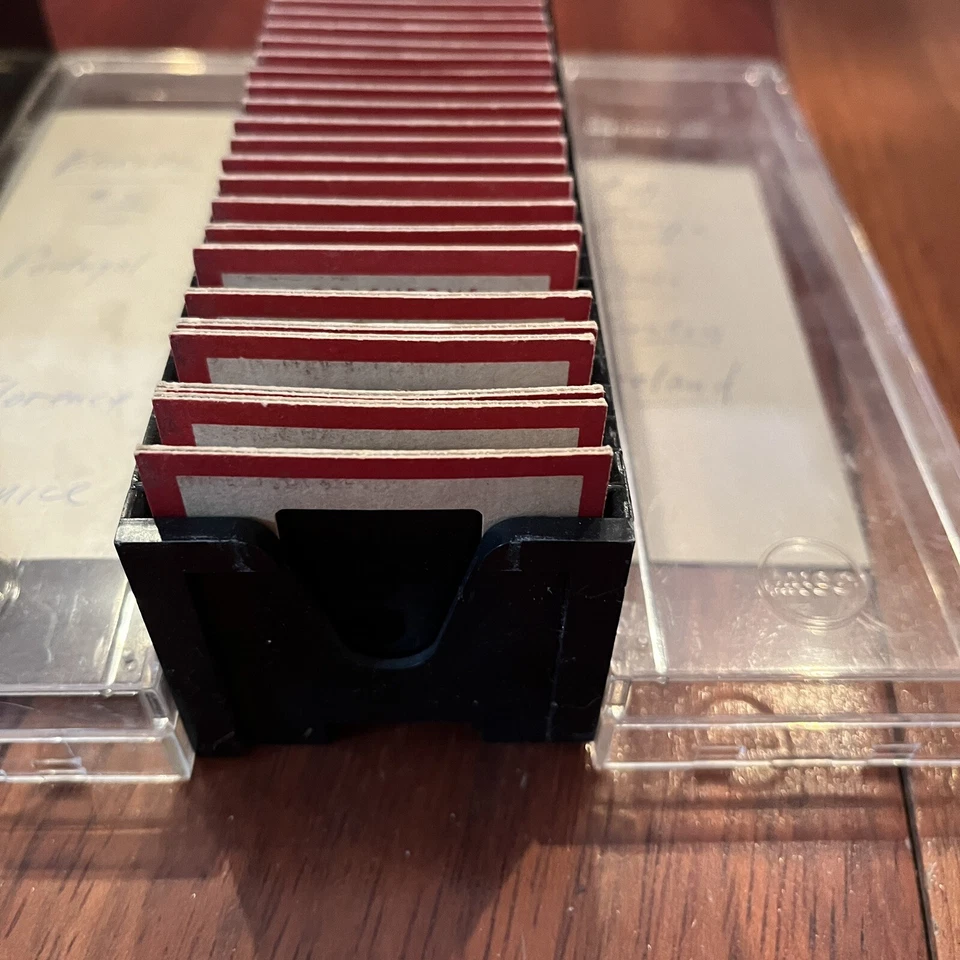 Lote 90 Diapositivas 35mm Años 50 Catalogadas Vacaciones Europeas - Celebridad Política Foto 3 de 4