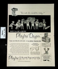 1952 Playtex Dryper Happy Baby playing with umbrella Print Ad 42255