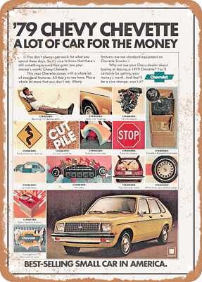 METAL SIGN - 1979 Chevy Chevette Vintage Ad