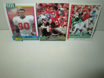 LOT OF 3 NEIL SMITH 1990 Cards Topps Score #263 226 360 KANSAS CITY CHIEFS AP