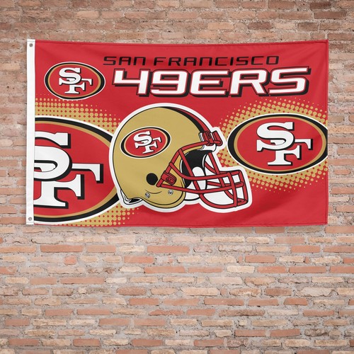 For San Francisco 49ers Helmet Fans 3x5 ft Flag Banner - Picture 3 of 12