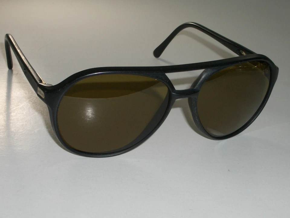 GAFAS DE SOL VINTAGE REVO MARRÓN H2O CRISTAL POLARIZADO NEGRO MATE ESQUÍ GATOS Foto 3 de 4