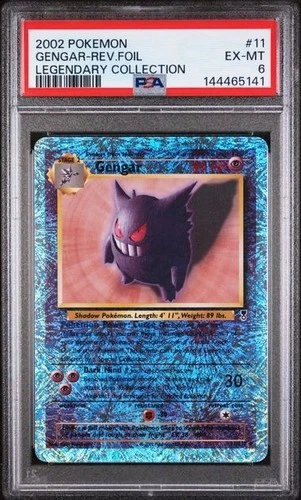 2002 POKEMON LEGENDARY COLLECTION #11 GENGAR-REVERSE FOIL PSA 6 LOW POP