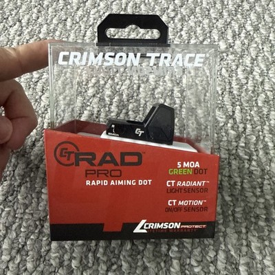 CRIMSON TRACE 01-3000037 CT RAD  PRO 5 MOA GREEN DOT OPEN REFLEX SIGHT