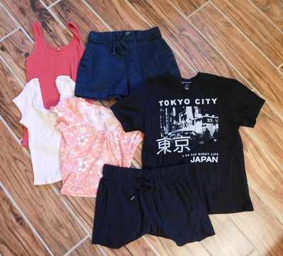 Summer Girls Children's Clothing 6 Pc Size S Tops, Shorts & Tee
