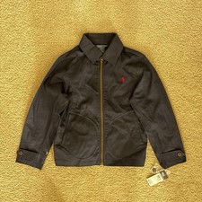 Polo Ralph Lauren Boys Navy Full Zip Collared Jacket Cotton Size S 8