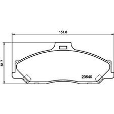 Hella Bremsbeläge vorne für Ford Ranger Mazda B-Serie Bt-50