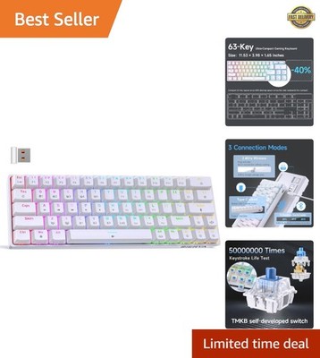 DK63 60% Wireless Mechanical Gaming Keyboard | Bluetooth/2.4G/Wired Keyboard ...