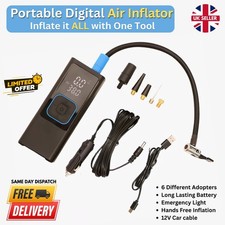 Cordless Portable Digital Tyre Inflator – 150PSI Rechargeable Air Pump for Car