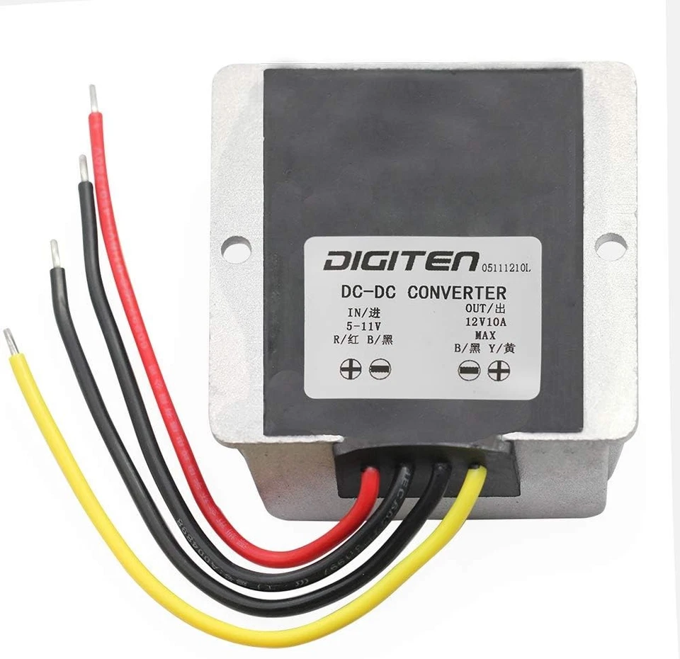 DIGITEN DC 6V 5-11V to 12V 10A Step up Converter Regulator Waterproof Silver - Image 2 of 4