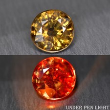 1.12Ct Round_Incredible 100% Natural Color Change Garnet_Tanzania