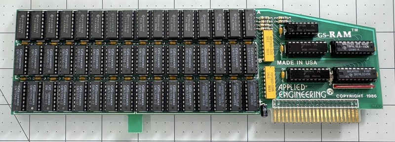 AE Applied Engineering GS RAM for Apple IIGS - RAM Errors *** FOR REPAIR ***