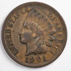1901 Extremely Fine (XF) Indian Head Penny Cent