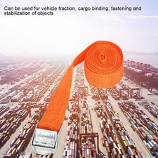 2Pcs Pull Ratchet Tie Down Straps Tensioner For Vehicle Traction(1" 2.5m)