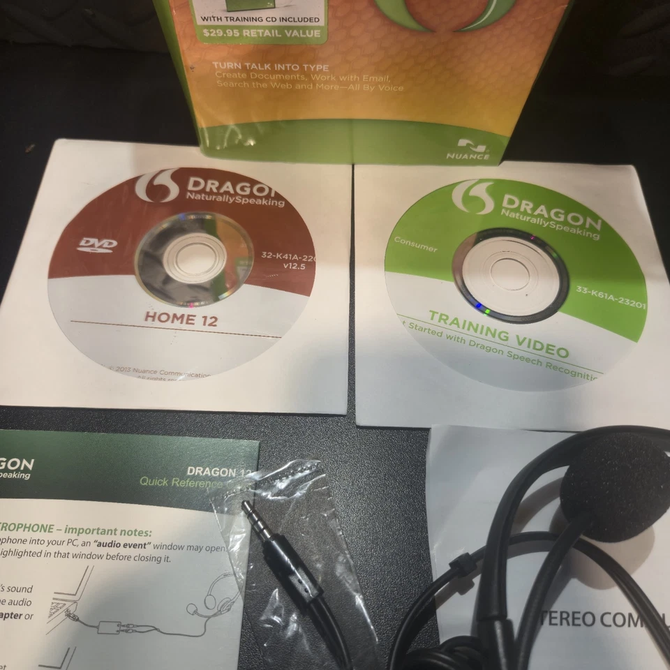 Dragon Naturally Speaking Home Edition Version 12 w/ Training CD + Headset - Image 3 of 4