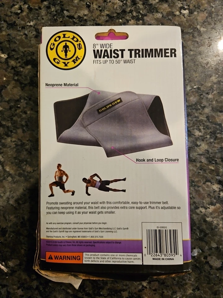 Cinturón recortador de cintura Golds para gimnasio cinturón de entrenamiento de 8" de ancho se adapta a cintura de hasta 50" Foto 2 de 2