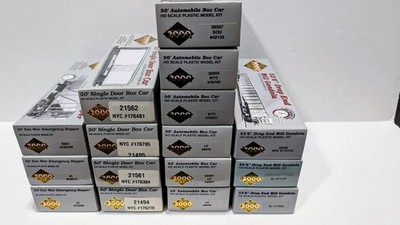 16 New HO Scale Proto 2000 Assorted Freight Car Kits Sold As Set-See Pictures