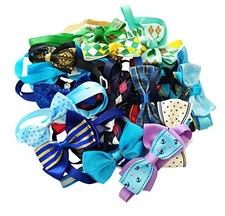  50 Pack Small Dog Bow Ties Collar Boy Dog Bowties Bulk Adjustable 50pcs Boy