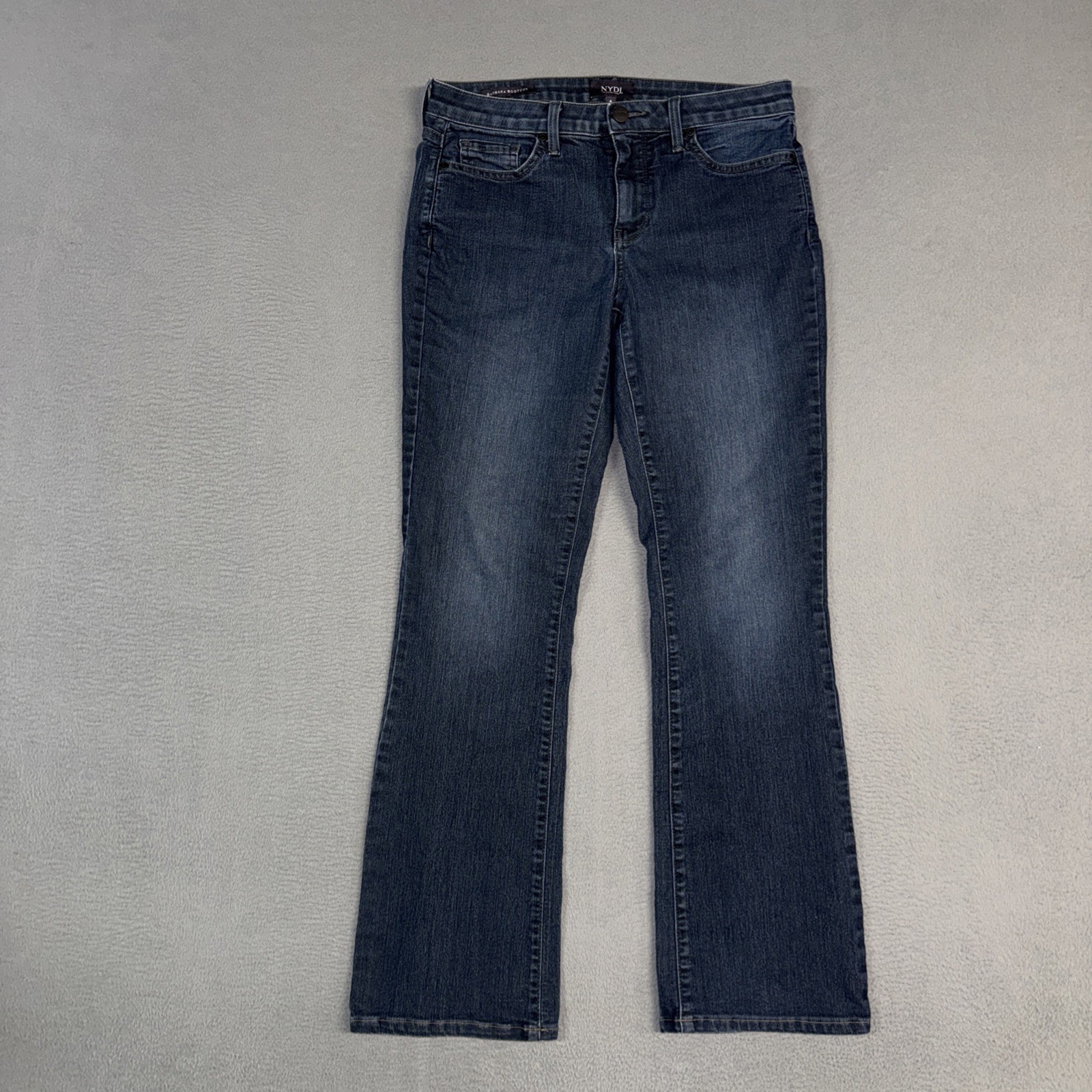 Women&rsquo;s 6 Blue Barbara Bootcut Lift Tuck Stretch Distresse