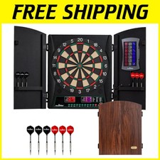 Electronic Dartboard Cabinet Set - 34 Games, 183 Variations