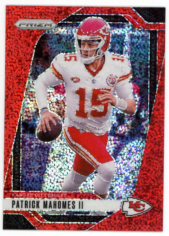 PATRICK MAHOMES II 2024 Panini Prizm Red Sparkle SSP #138 Kansas City Chiefs