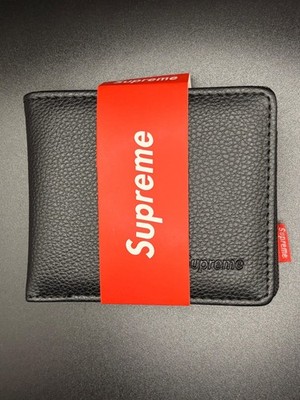 Supreme Black Leather Wallet Card Holder Red Box Logo | eBay Supreme Black Leather Wallet Card Holder Red Box Logo | eBay