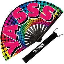 Rave Fan - Large Folding Clack Fan for Men and Women - Rave Accessories for E...