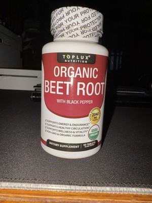 TopLux Organic Beet Root 2040mg 90Tablets Energy,Circulation&Antioxidant