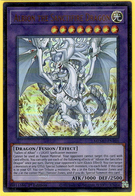 Yugioh! Albion the Sanctifire Dragon MZMU-E101 (UR) 1st Ed