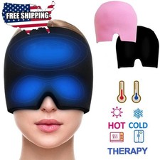Gel Hielo Dolor de Cabeza Migraña Alivio Tapa Frío Caliente Compresión Terapia Envoltura para Cabeza de Hielo