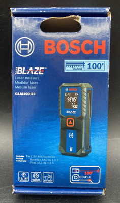 Laser Measure Bosch Blaze 100ft Backlit - Blue (GLM100-23)