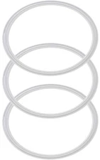 3 Pack - 20 & 10 oz Rubber Lid Rings, 3.3 Inch Diameter Gasket Seals, White L...