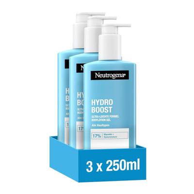 Neutrogena Hydro Boost Bodylotion Gel(3X250Ml), Ultra-Leichte Formel Für Geschme