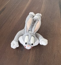 Vintage 1990s Bugs Bunny Beanbag Plush | Play-By-Play Looney Tunes Lying Down 8"