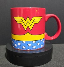 DC Comics WONDER WOMAN Red Gold Blue Stars Coffee Mug Cup Super Hero Collectible