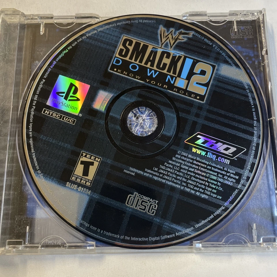WWF Smackdown 2 Know Your Role Sony PlayStation 1 Complete CIB. Tested PS1 - Image 4 of 4