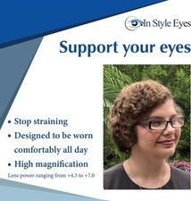 Professional Quality Magnifying Reading Glasses, 7 Diopters