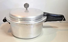 Vintage MIRRO-MATIC 396 Aluminum 6Qt Pressure Cooker Made USA Mirro Matic 6 Qt