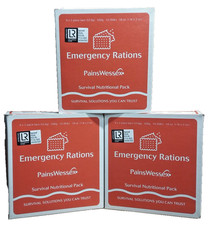 3x Pains Wessex Emergency Survival Biscuit Ration Pack  - MRE Food Bars-BBE 2030