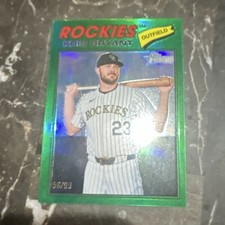 Topps Heritage Kris Bryant Colorado Rockies Green Parallel /93 Baseball Card