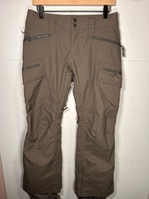 Burton Womens Snowboard Pants XS Taupe Brown DRYRIDE Cargo Ski