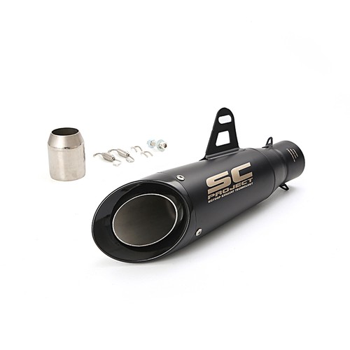 Slip-on 51mm 2" Universal Motorcycle Exhaust Muffler Pipe Tail Tips Black