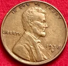 1938-D Lincoln Wheat Cent Denver Mint Fine / Very Fine Nice Eye Appeal BN61