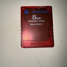 Genuine Official Clear Red Sony PlayStation 2 MagicGate 8MB Memory Card PS2