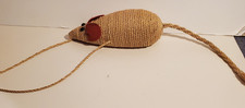 MOUSE SHAPED JUTE SISAL ROPE CORD CAT PET SCRATCHING TOY 13" LONG SCRATCHER