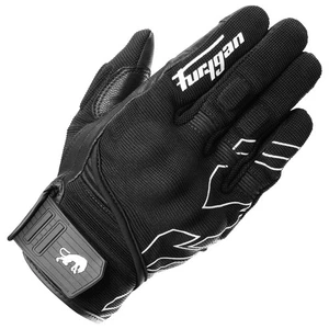 Furygan Jet Neon D3O Textile Motorcycle Gloves - Black / White