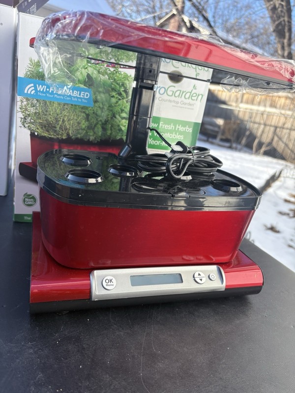 AeroGarden 6-Pod WiFi Indoor Hydroponic Garden 100629-PRE – Red – Tested w/ Box