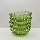 Federal Glass Rhythm Green Bowl Limelight Berry Nappy Cereal 5”D VTG Set Of 4