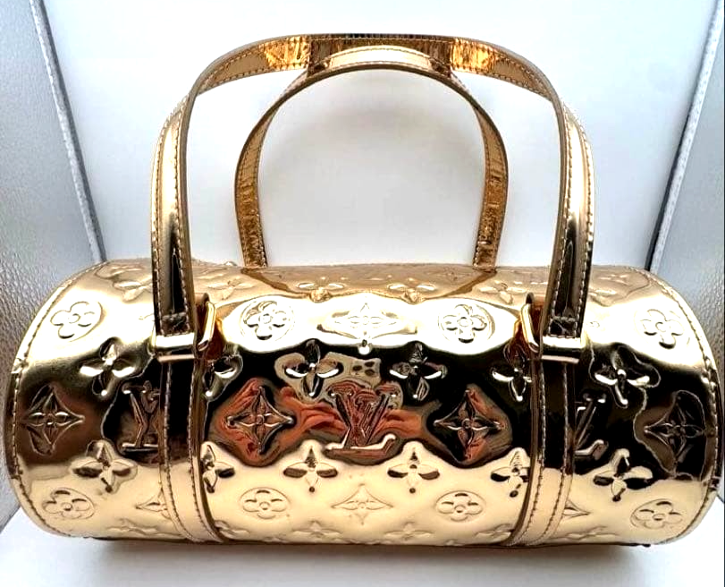 Louis Vuitton Gold Monogram Miroir Papillon Gold Handbag Bag