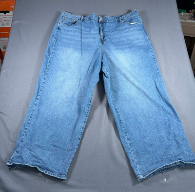 ELOQUII Elements Women's High-Rise Wide Leg Jeans Size 26 Good Condition!